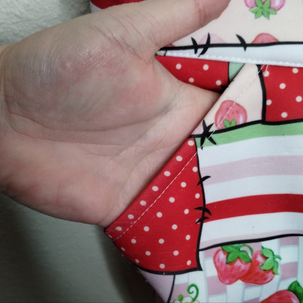 HOT TOPIC Strawberry Shortcake Patchwork Shortall… - image 4